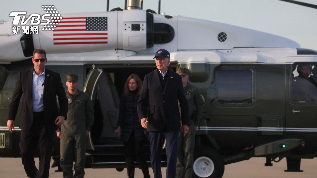 美國總統拜登前往加州視察。（圖／達志影像路透社）