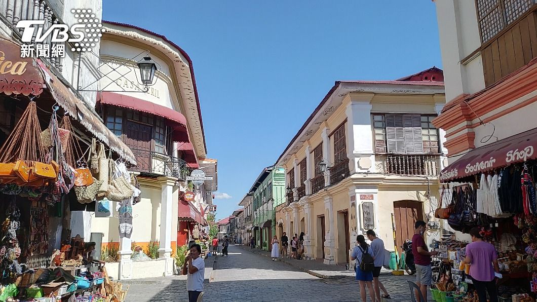 菲律賓呂宋島的維甘古城獲聯合國教科文組織列為世界遺產之一。（圖／中央社）