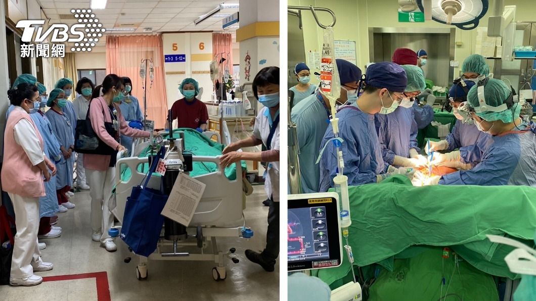 榮總醫護人員回院幫忙器官移植。（圖／TVBS）