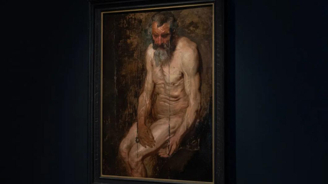 紐約州一間農舍發現的裸男油畫，竟是17世紀首席宮廷畫家范戴克（Anthony van Dyck）的真跡。（圖／翻攝自《紐約郵報》）