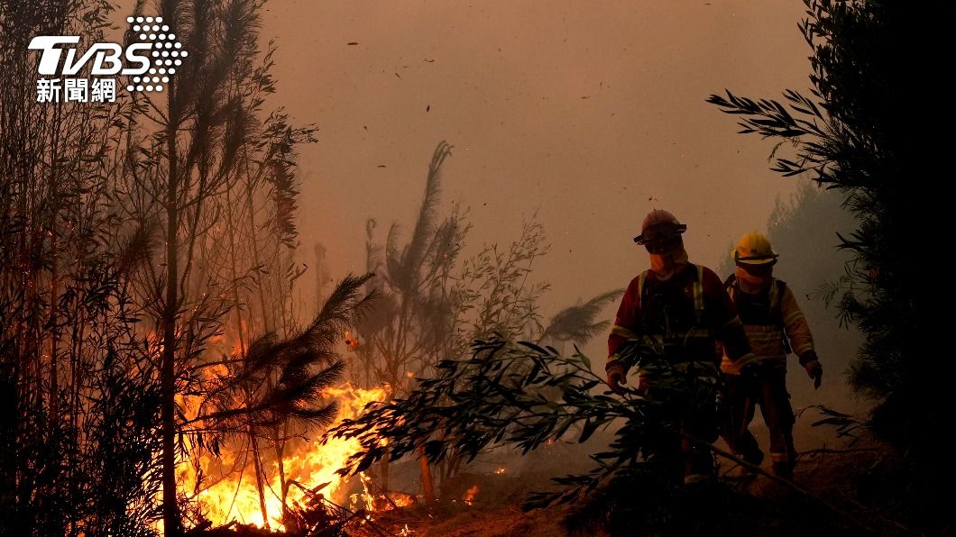 智利熱浪引發251處森林大火。（圖／達志影像美聯社）
