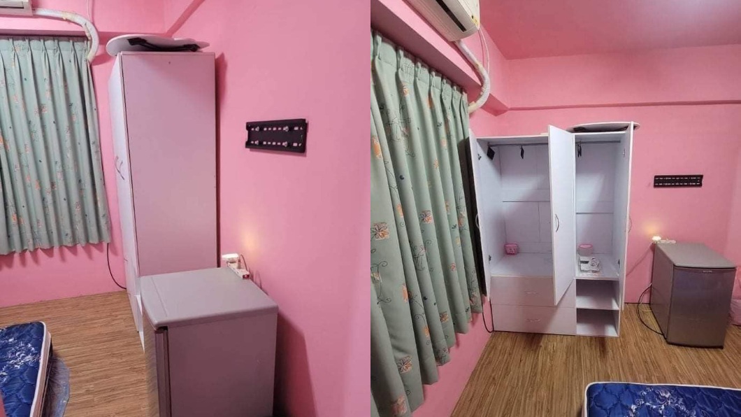 有網友分享淡江大學附近有一間粉紅套房要出租。（圖／翻攝自臉書台北租屋、出租專屬社團）