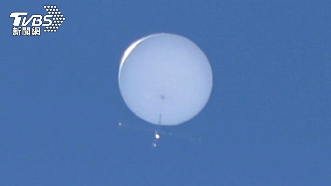 圖為美方在領空發現的中國氣球。（圖／達志影像美聯社）