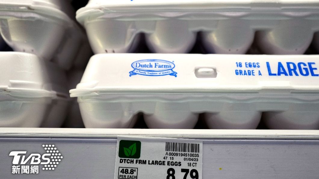 受到禽流感和全球通膨影響，讓美國本土雞蛋售價不斷上漲。（圖／達志影像美聯社）