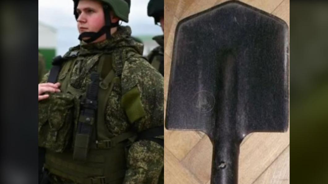 英國國防部（UK’s Ministry of Defence）透露，俄預備役士兵近期只攜帶「槍枝和鐵鏟」上戰場。（圖／翻攝自《太陽報》）