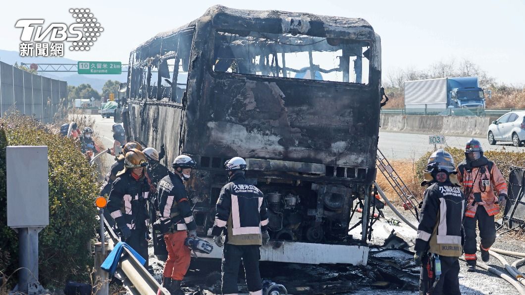 韓國觀光團到日本旅遊，觀光巴士今（6日）早卻意外起火，所幸全車平安逃生，沒有傷亡。（圖／達志影像美聯社）