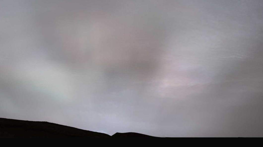 NASA的「好奇號」（Curiosity）拍到火星上的「清晰暮光」。（圖／翻攝自NASA）