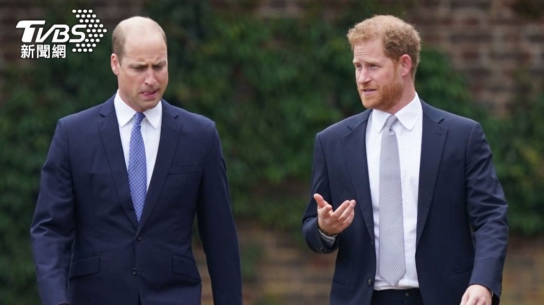 英國哈利王子（Prince Harry）與威廉王子（Prince Williams）有望在黛安娜王妃（Princess Diana）阿姨瑪麗（Mary Roche）的喪禮上見面。（圖／達志影像美聯社）