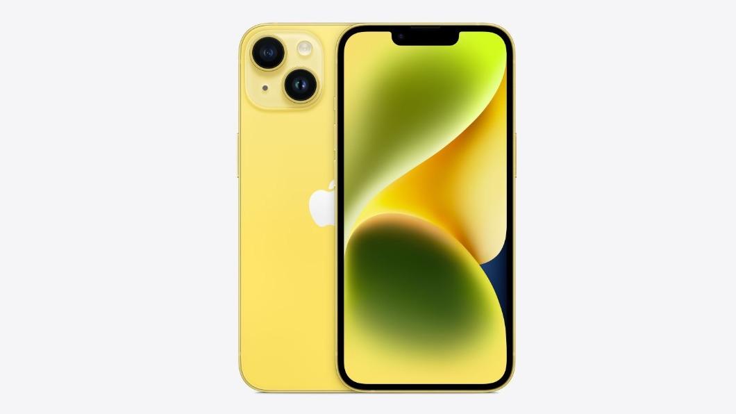 蘋果為iPhone 14及iPhone 14 Plus推出全新黃色。（圖／翻攝自蘋果官網）