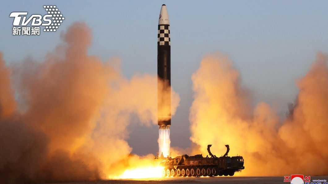 北韓16日試射「火星-17」飛彈。（圖／達志影像美聯社）