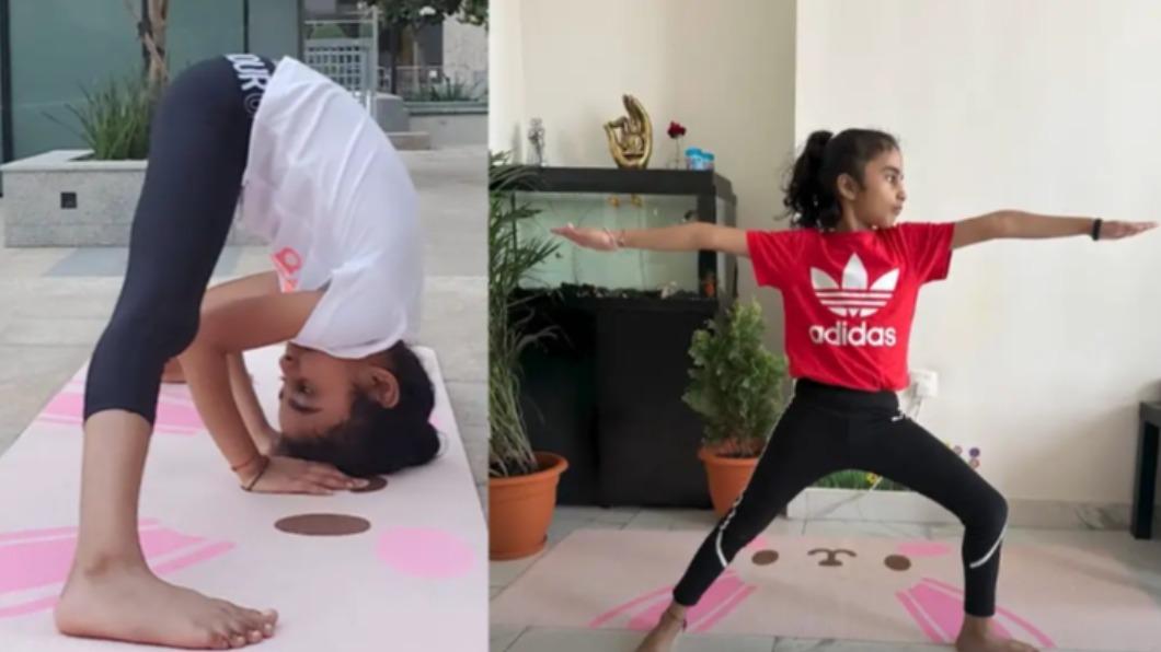 印度7歲女孩甘普塔（Praanvi Gupta）成為「史上最年輕瑜伽女教練」。（圖／翻攝自 Guinness World Records）
