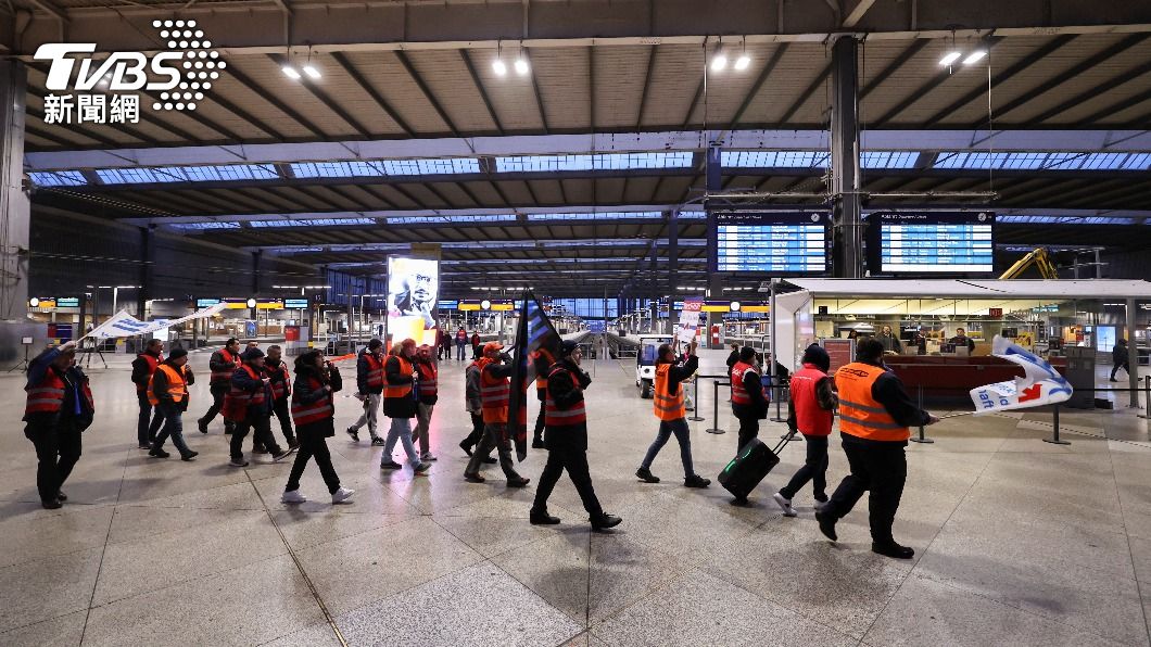 德國運輸業發起罷工。（圖／達志影像路透社）