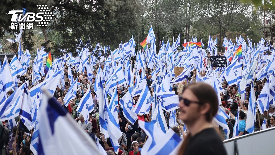 以色列司法改革引發全國罷工。（圖／達志影像美聯社）