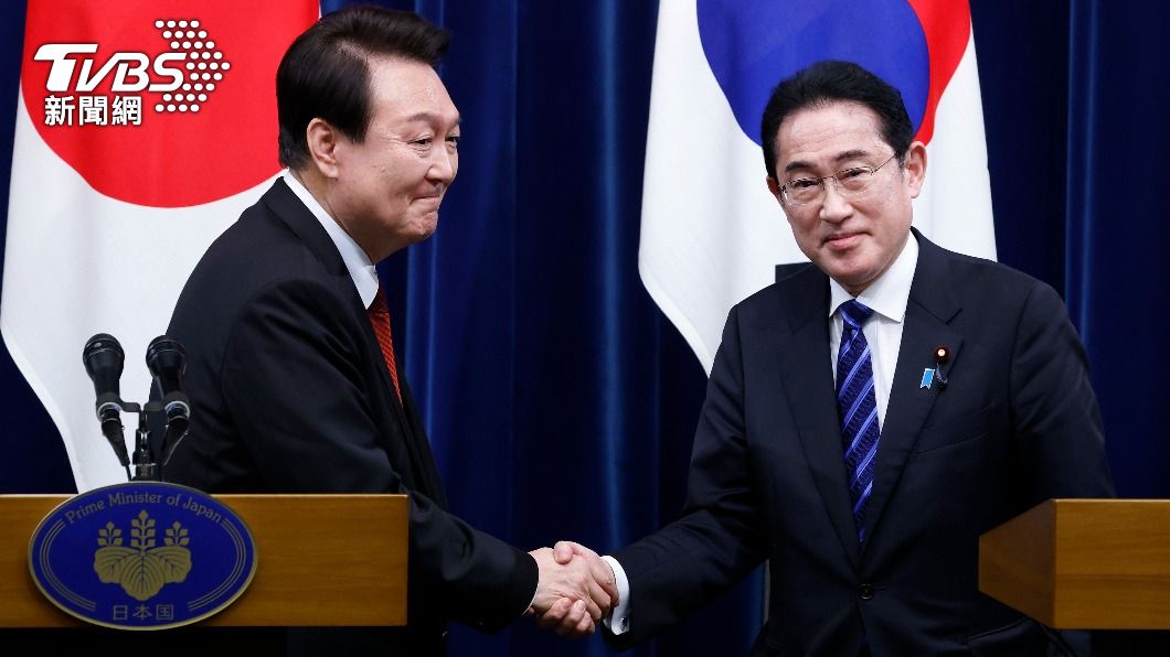 相對於前朝文在寅政權，南韓現任尹錫悅政府更致力於改善與日本的關係。（圖／達志影像美聯社）