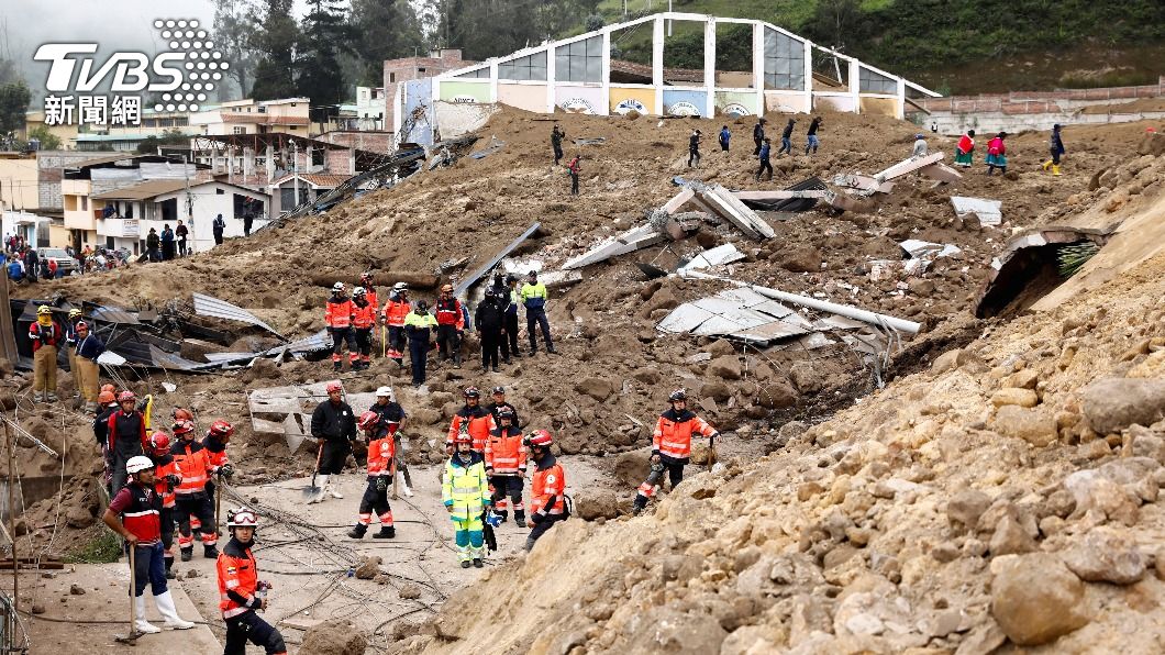 厄瓜多發生土石流意外，至少7人死亡。（圖／達志影像路透社）