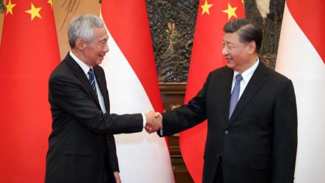 新加坡總理李顯龍會晤中國大陸國家主席習近平。（圖／翻攝自微博早报网）