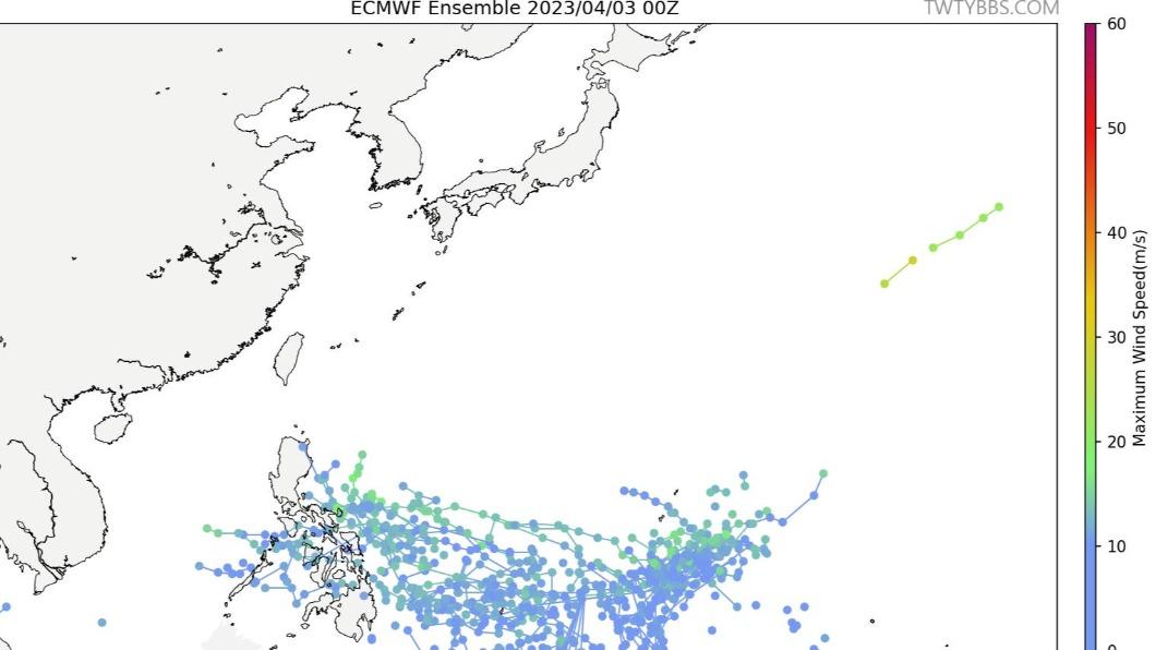 氣象專家吳德榮表示下週菲律賓東方海面有熱帶擾動發展的機率。（圖／翻攝台灣颱風論壇天氣特急）