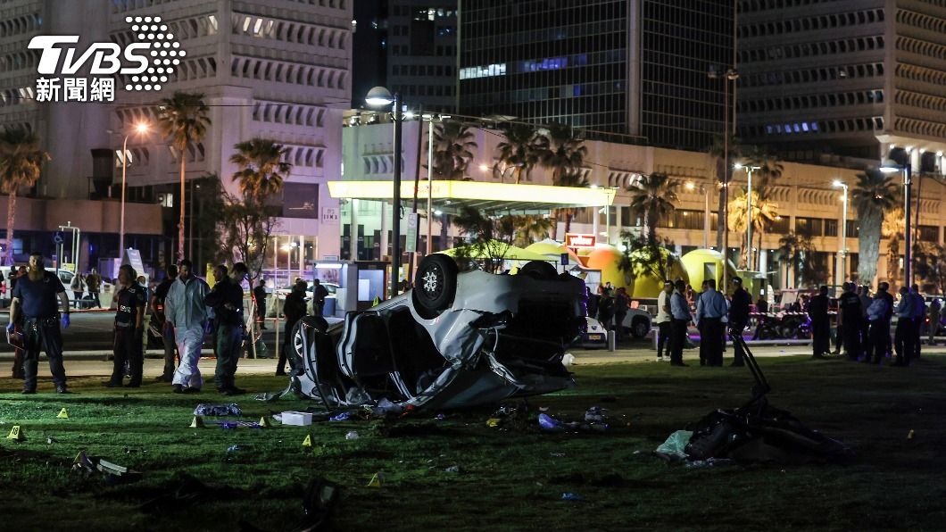 以色列發生汽車攻擊事件釀1死5傷。（圖／達志影像美聯社）