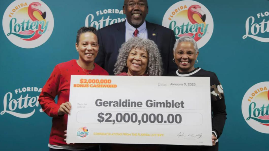 美國佛羅里達州（Florida）婦人潔洛汀（Geraldine Gimblet），中了200萬美元（約6093萬新台幣）樂透頭獎。（圖／翻攝自《紐約郵報》）