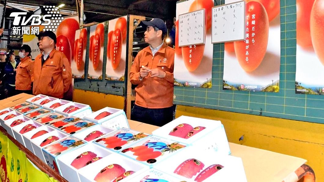 日本宮崎縣產的「太陽之玉子」芒果是超高級品，每年拍賣會都能喊出高價。（圖／達志影像美聯社）