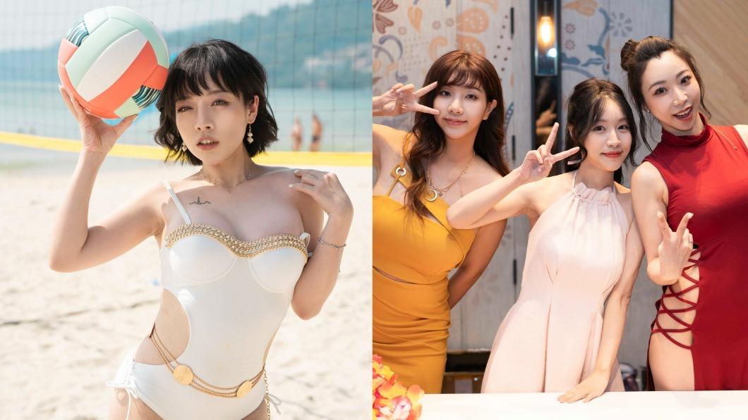 蜜蘇（左起）、吳夢夢、蘇暢、夏晴子出席感謝祭。（圖／ModelTV提供）