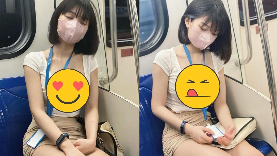 1名正妹OL在捷運上累到睡著，如今終於有網友神出她的真實身分。（圖／翻攝自「@diorwynn」IG）