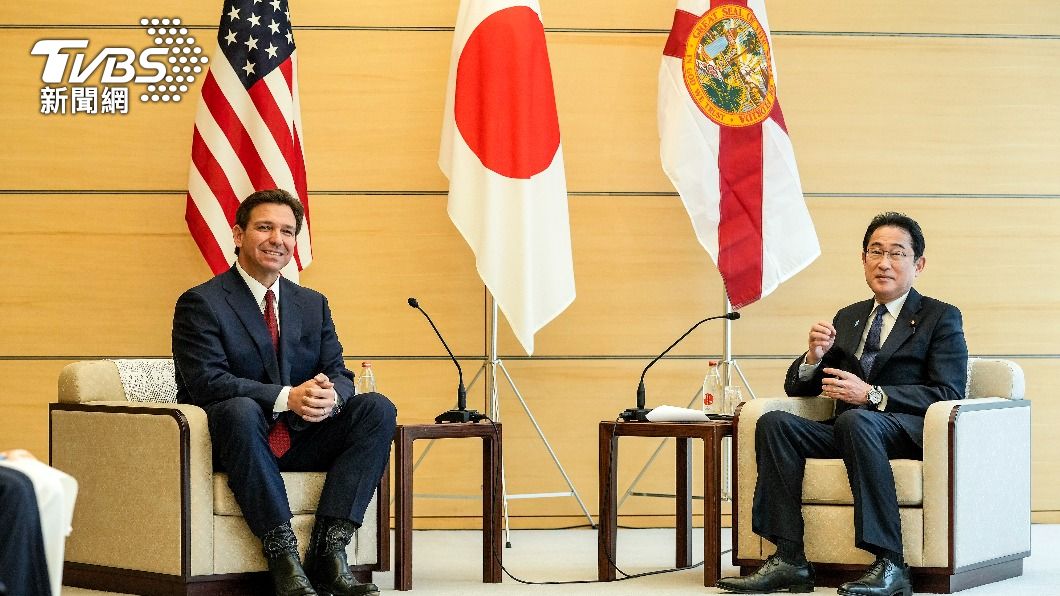 佛羅里達州長迪尚特訪問日本。（圖／達志影像美聯社）
