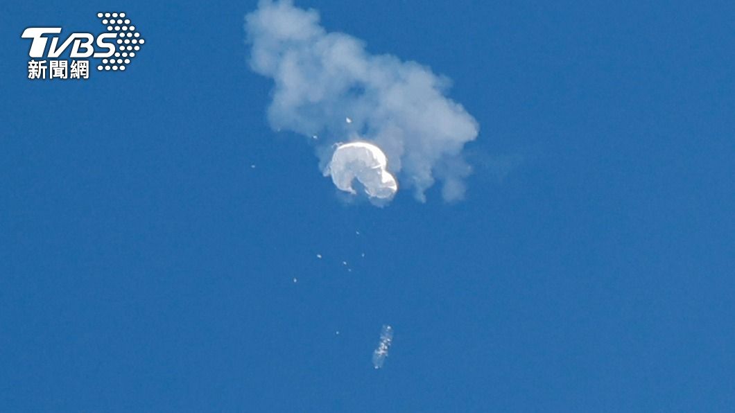 美軍二月擊落間諜氣球。（圖／達志影像路透社）