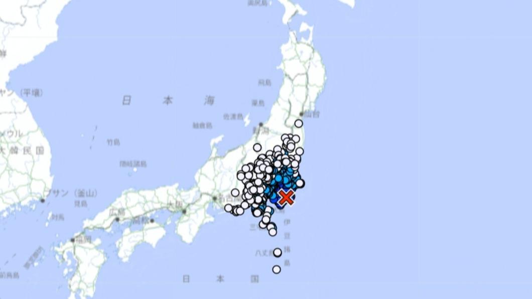 日本千葉縣凌晨發生震度5強、芮氏規模5.4的地震。( 圖 / 翻攝 日本氣象廳 官網 )