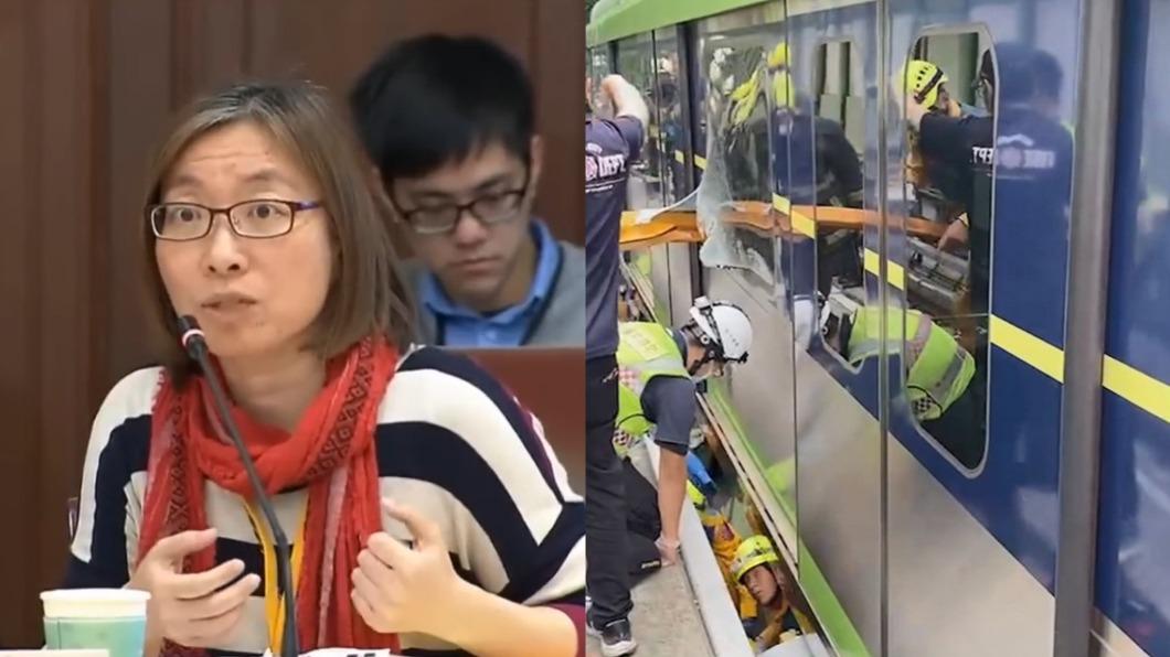 靜宜助理教授林淑雅搭捷運遇劫，當場被甩飛至車底。（圖／翻攝自YT、TVBS）
