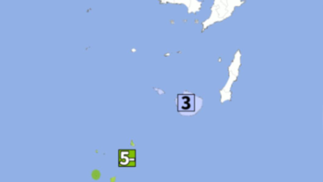 日本離島近海發生規模5.1地震。（圖／翻攝自推特@p2pquake） 快訊／日本鹿兒島縣發生規模5.1地震　深度僅10公里