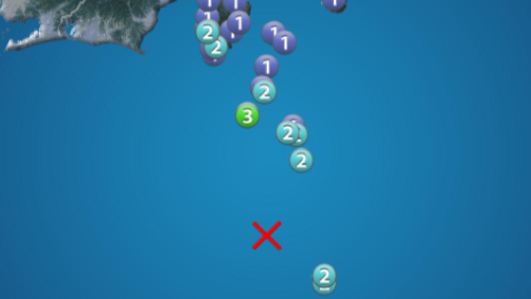 日本近海發生地震。（圖／翻攝自推特@wni_jp）