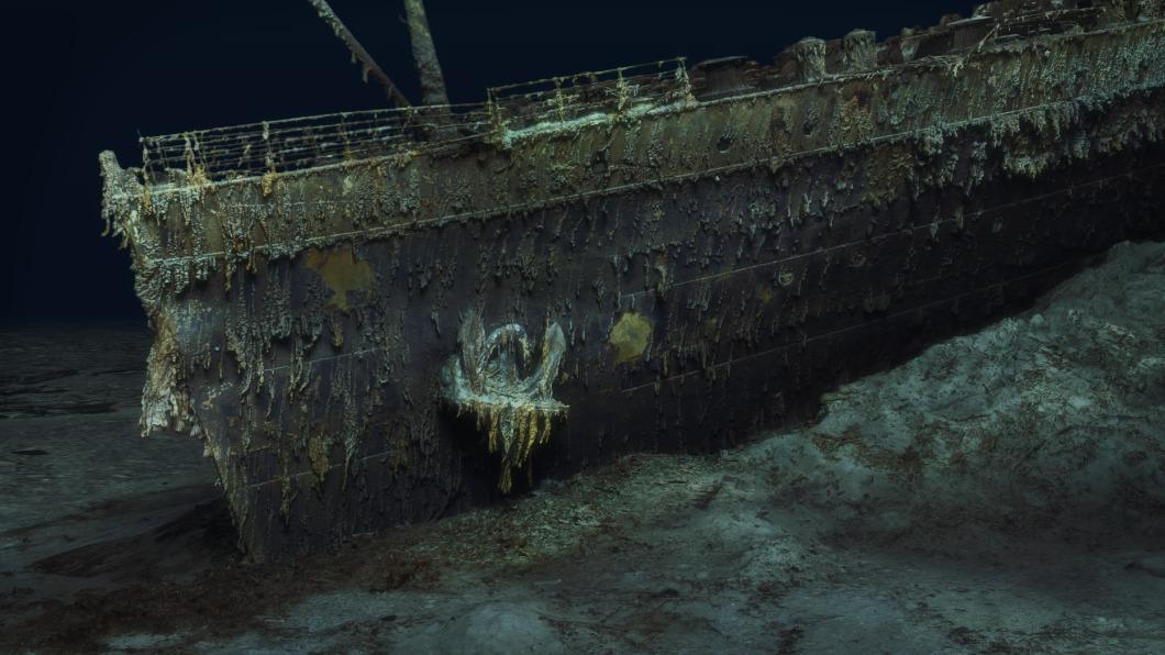 鐵達尼號深海測繪技術製成的全船3D圖像問世。（圖／翻攝自推特）
