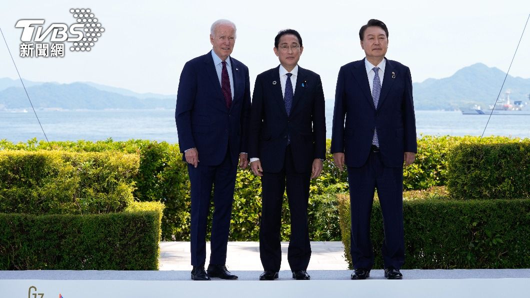 美日韓領袖對防止區域衝突有共識。（圖／達志影像美聯社）