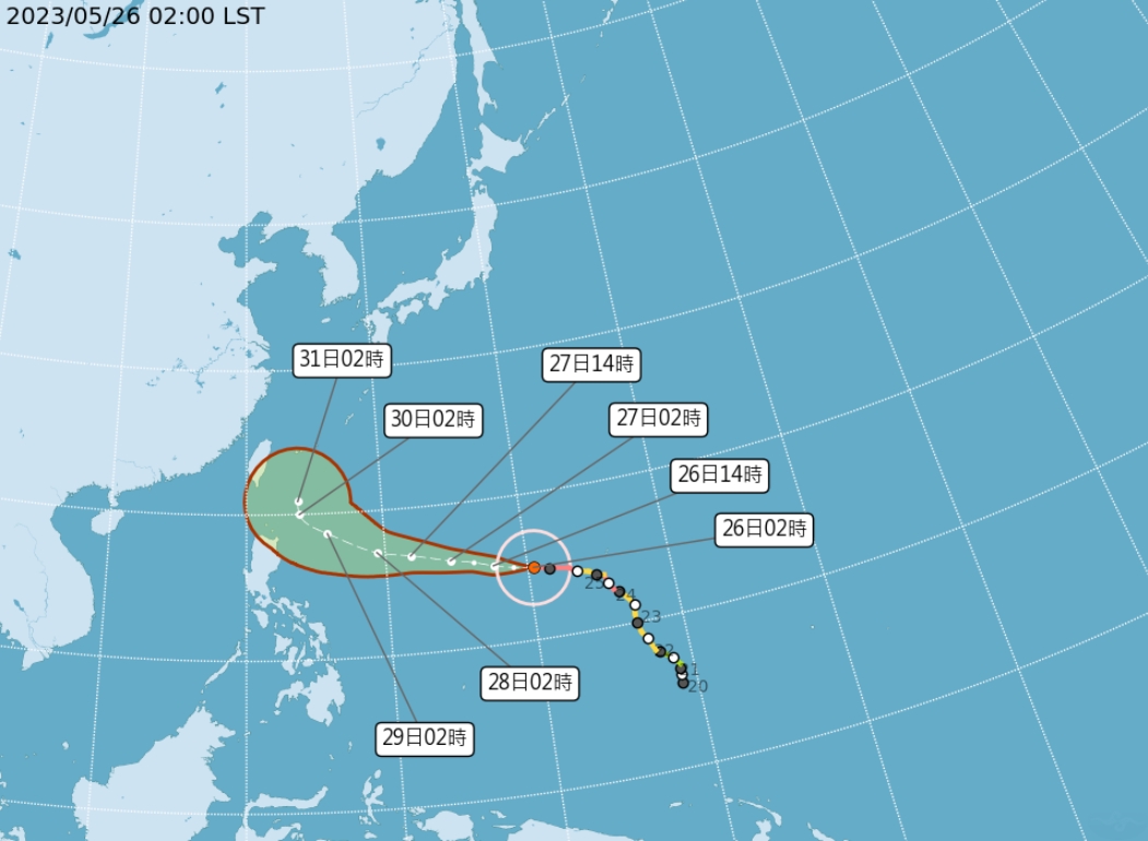 瑪娃環流來了！連3天「半個台灣灌水」　一圖看暴風圈侵襲機率