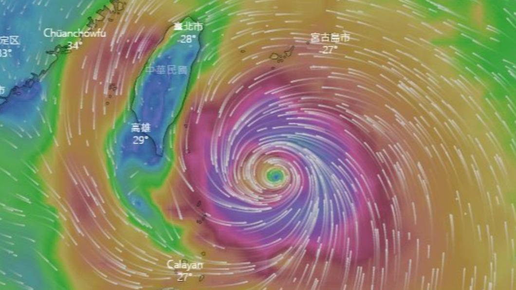 颱風下週二、下週三（31日）最靠近台灣。（圖／NCDR）