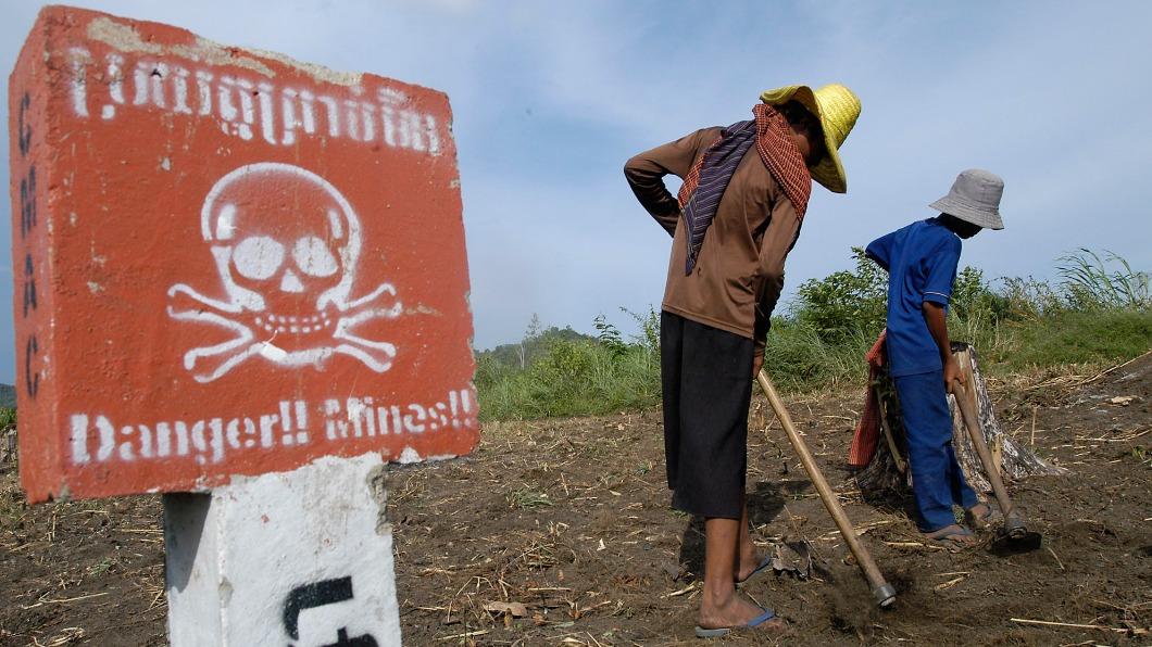柬埔寨境內有大量內戰時期遺留的地雷。（示意圖／達志影像美聯社）