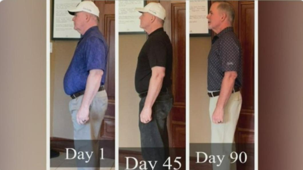 男子分享減重前後對比照。（圖／翻攝自 NewsNation 推特 @NewsNation）