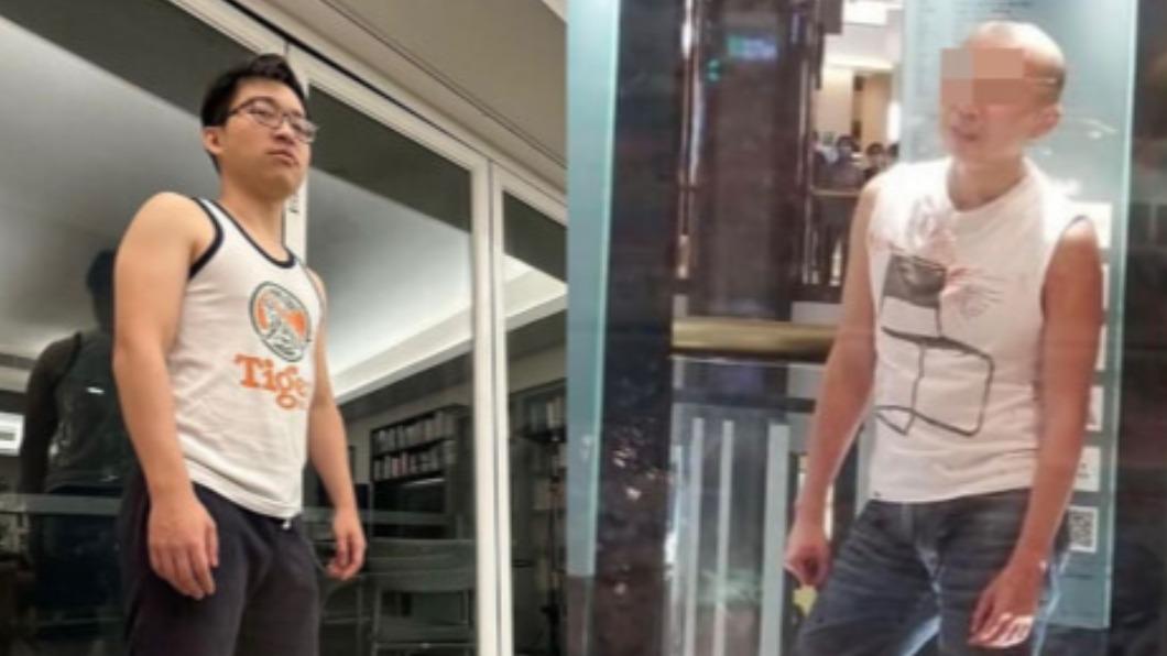 香港網紅「抽水王」林作拍攝一張仿荷里活兇嫌穿著影像。（圖／翻攝自林作IG）