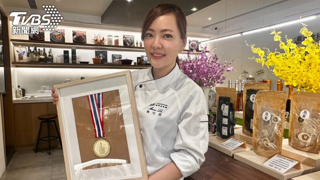 TVBS頂尖事務所旗下「料理女王」陸巧因奪下世界大賽金牌。（圖／TVBS）