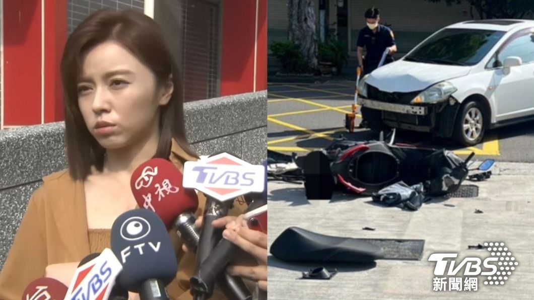 王瞳昨（7）日前往電視台拍戲時出車禍。（圖／TVBS）
