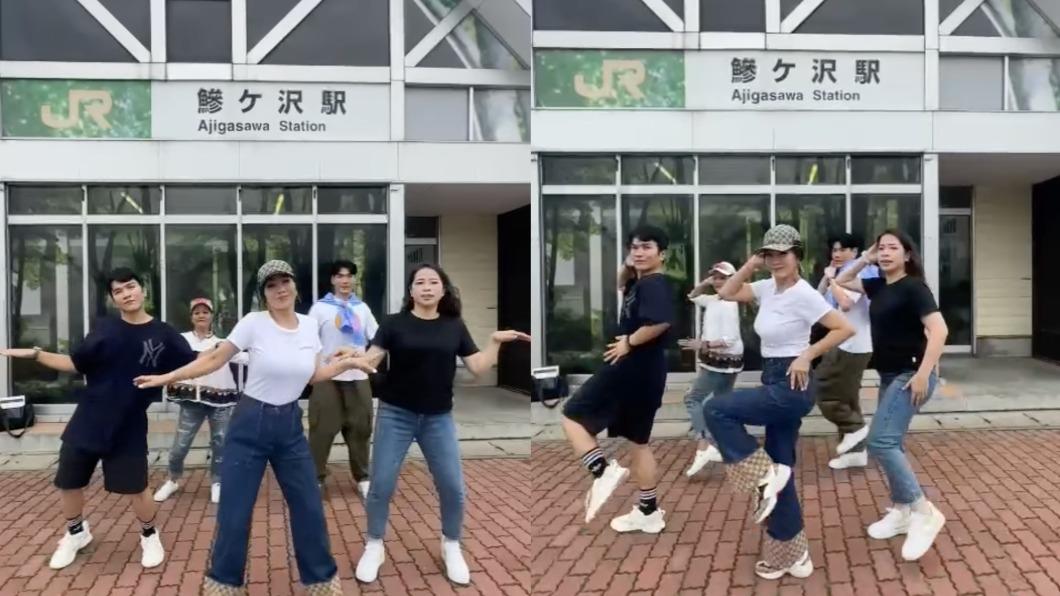 陳美鳳車站嗨跳女團舞，性感曲線畢露。（圖／翻攝自陳美鳳臉書）