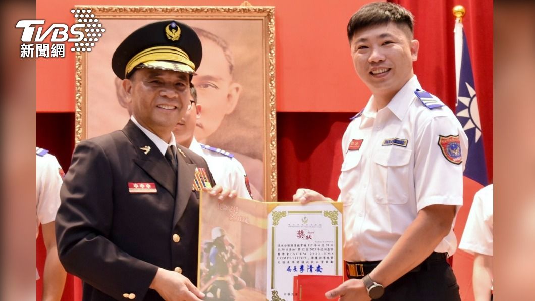 新北市消防局淡水分隊高級救護技術員蘇韋禎榮獲冠軍殊榮。（圖／TVBS）