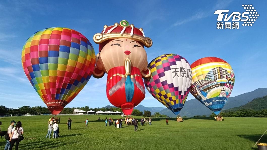 台東國際熱氣球主題球「媽祖球」。（圖／中央社）