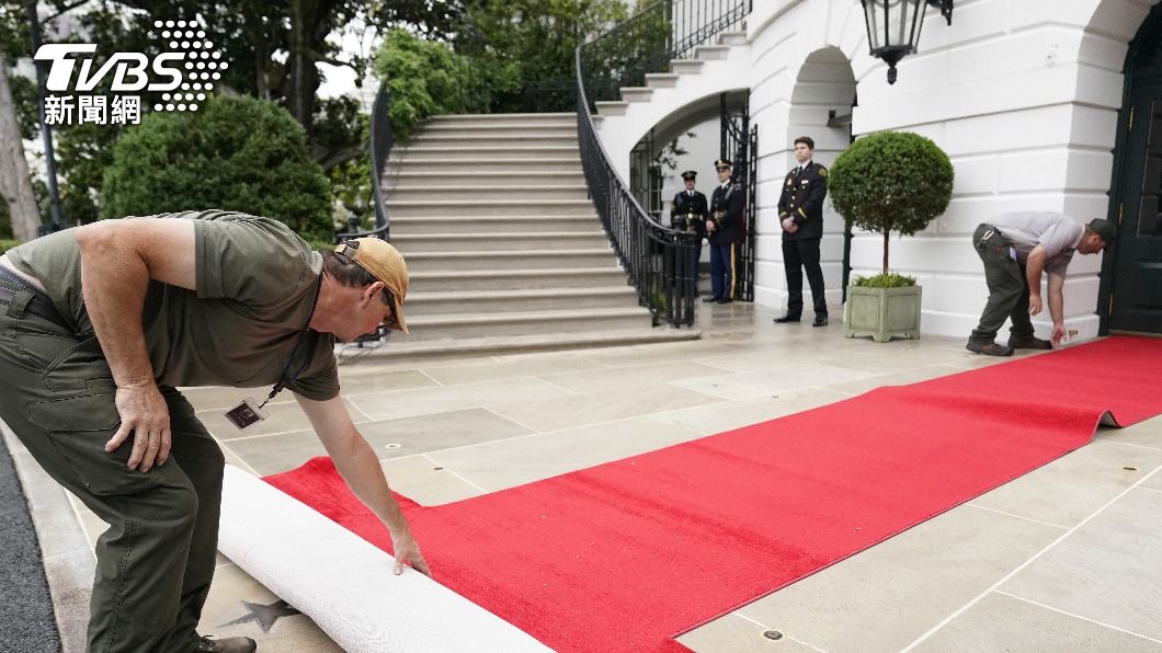白宮鋪紅地毯迎接印度總理莫迪。（圖／達志影像美聯社）