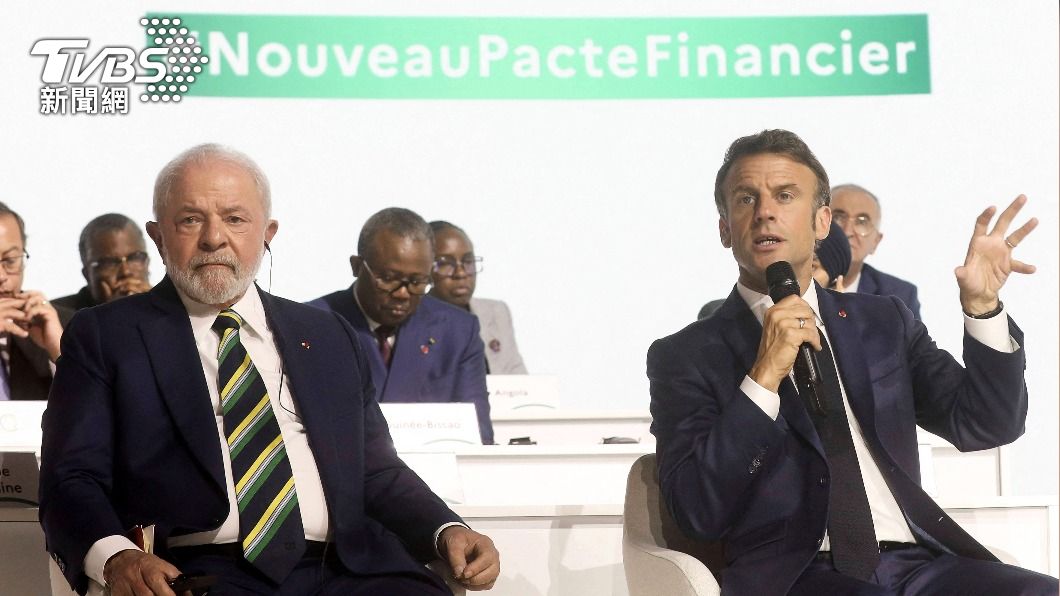 巴西總統魯拉（圖左）與法國總統馬克宏（圖右）。（圖／達志影像美聯社）