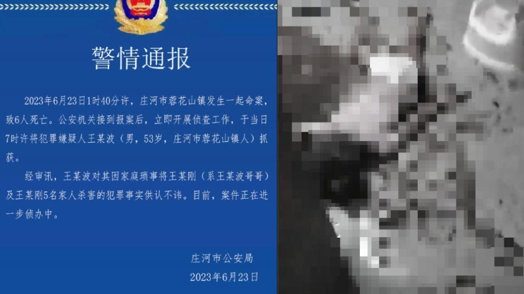 大陸公安證實此案，男子殺害哥哥一家畫面外流。（圖／翻攝自《香港01》）