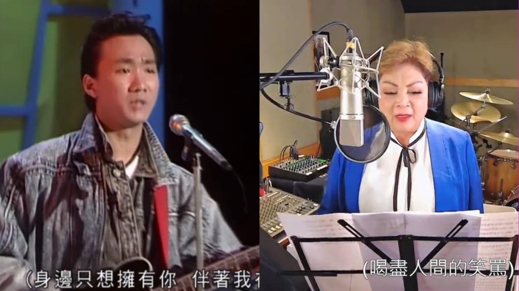肥媽在《永遠光輝 黃家駒》節目中，演唱她聲稱是黃家駒寫給她的歌。（圖／翻攝自TVB YT頻道）