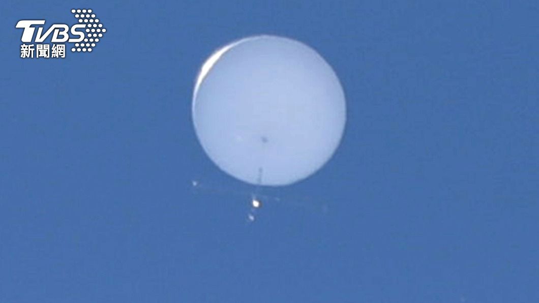 中國偵察氣球出現在美國上空。（圖／達志影像美聯社）