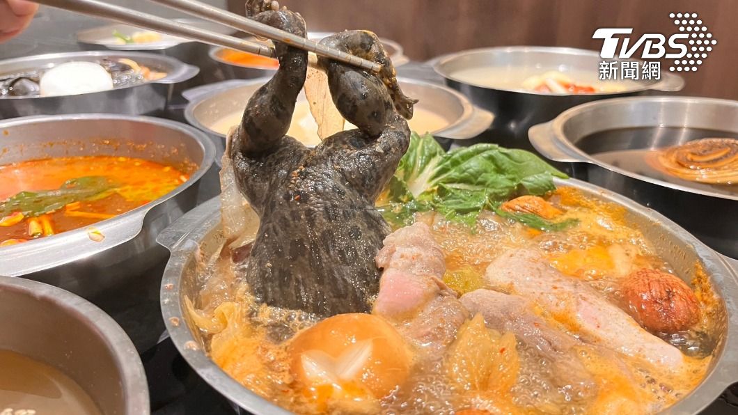 千葉火鍋期間限定推出「青蛙火鍋」。（圖／TVBS）